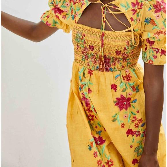 NEW FARM RIO flower dream puff sleeve maxi dress in summer dream - Picture 2 of 5